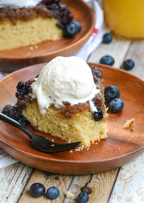 Blueberry Upside Down Skillet Cake The Quicker Kitchen