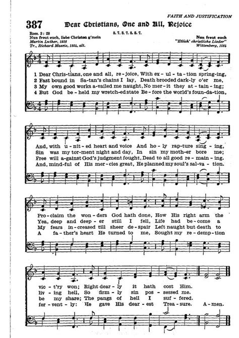 Dear Christians One And All Rejoice A Reformation Hymn By Jeremi