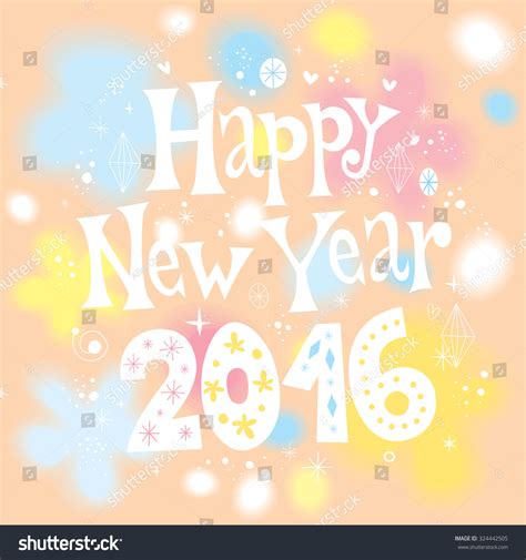 Happy New Year 2016 Card Stock Vector 324442505 - Shutterstock