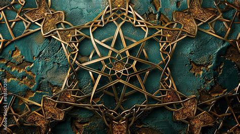 Bronze And Gold Star Pattern A Captivating D Realistic Islamic Star