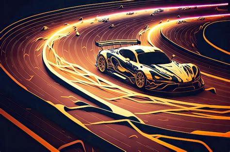 Premium Photo Sports Car Racing Track For Highspeed Competitions