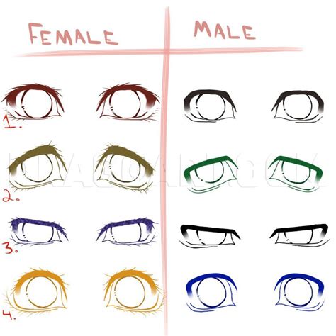 How To Draw Anime Eyes Male Step By Step - Draw Eyes Anime Male Drawing ...