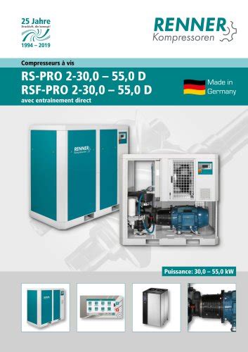 Tous Les Catalogues Et Fiches Techniques PDF RENNER Kompressoren