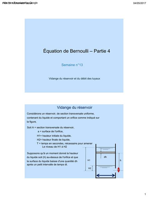 Solution Explication De La M Canique Des Fluides Avec Exemples