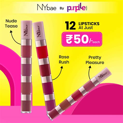NY Bae 4 IN 1 Lipstacks Trio | Rose Rush X Nude Tease X Pretty Pleasure