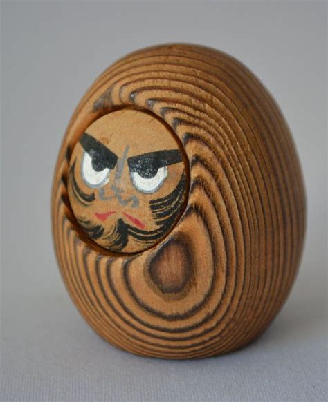 Small Daruma Doll Solid Wood Vintage Japanese Etsy Daruma Doll