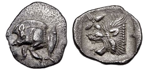 Mysia Kyzikos Ar Hemiobol Circa Bc Greek Coins