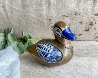 Collectibles Vintage Blue Mexican Pottery Duck Mara Mexico Pottery