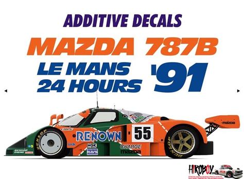 1:24 Mazda 787B Le Mans 1991 Markings Decals | BS-24014 | Blue Stuff