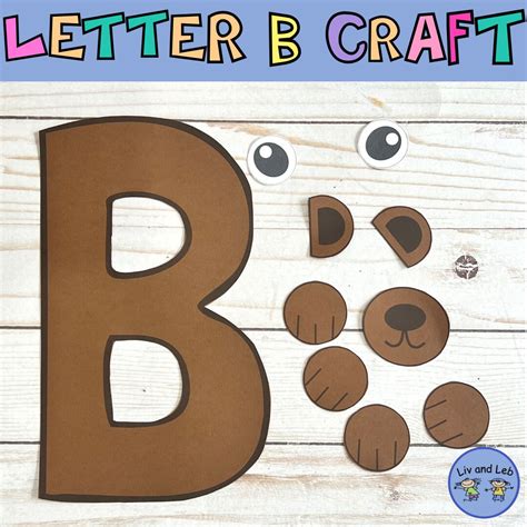 Letter B Alphabet Craft Alphabet Phonics Craft Bear Craft - Etsy