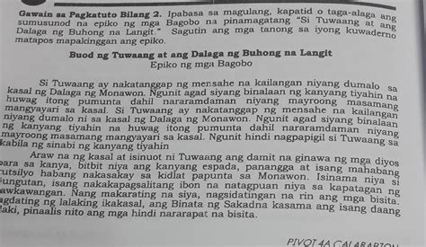 Gawain Paglinang Ng Talasalitaan Panuto Ibigay Ang Kasing Kahulugan