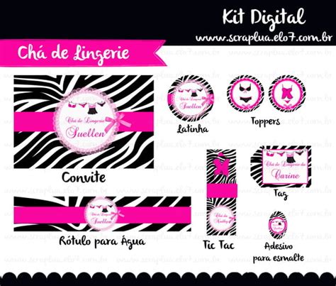 Kit Digital para Chá de Lingerie Elo7 Produtos Especiais