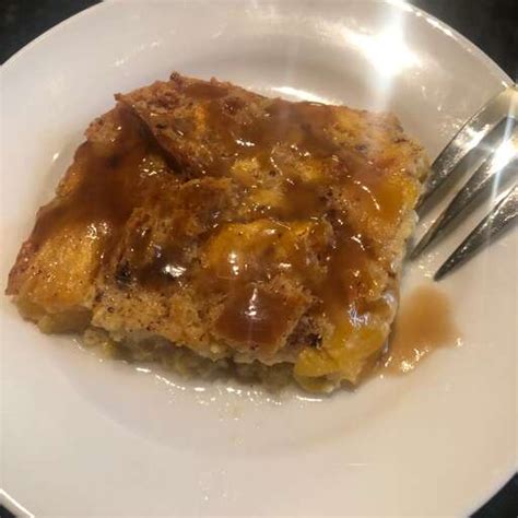 Peachy Bread Pudding With Caramel Sauce Recipe