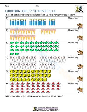 Free Printable Interactive Counting Objects Worksheets