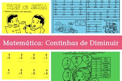 17 Atividades Prontas De Subtração — Continhas De Diminuir