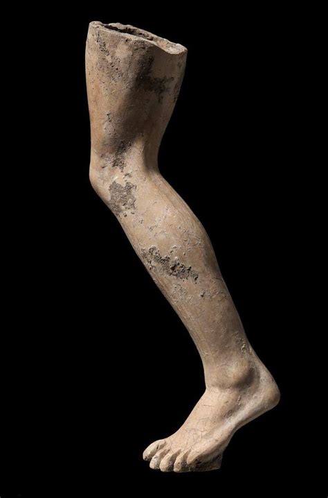 Left Leg In Movement From A Greek Terracotta Sculpture Made In Smyrna