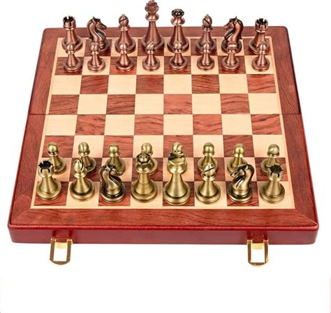 Zjh Wooden Chess Set Handmade Portable Travel Chess Board Folding Board