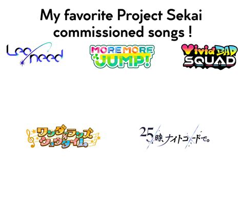 My favorite Project Sekai songs | Templates by me | Project Sekai: Colorful Stage Amino