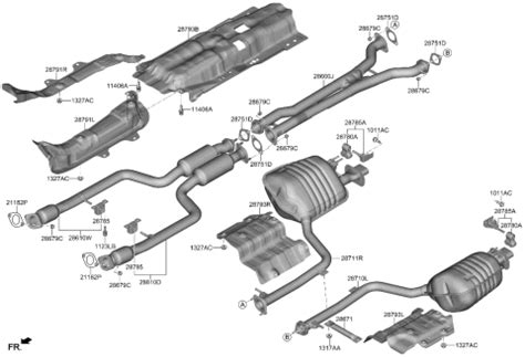 Muffler Exhaust Pipe Hyundai Genesis G