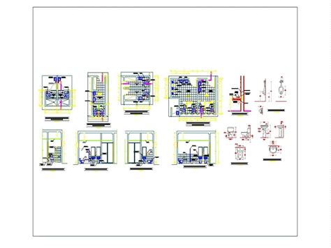 Servicios Higienicos En AutoCAD Librería CAD