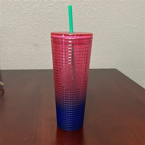 Starbucks Kitchen Starbucks Summer Watermelon Pink Blue Grid