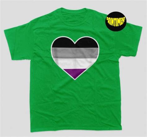 Lgbtq Asexual Flag Heart T Shirt Ace Pride Heart Asexual Pride Lgbtqia Shirt Ace Pride Heart