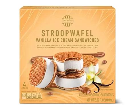 Stroopwafel Ice Cream Sandwiches - AldiThings