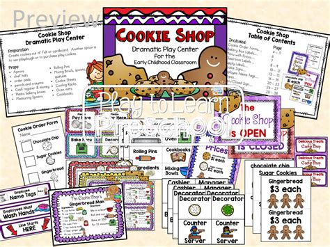 Cookie Shop Dramatic Play By Play To Learn Preschool Dramatic Play Area