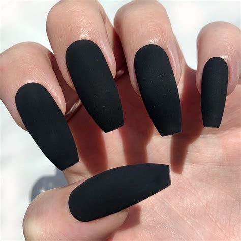 Blackout Matte Press On Nailsstick On Nailsglue On Etsy