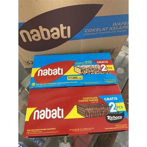 Jual Nabati Wafer Cokelat Kelapa Nabati Coklat Box Isi 12 Pcs Shopee