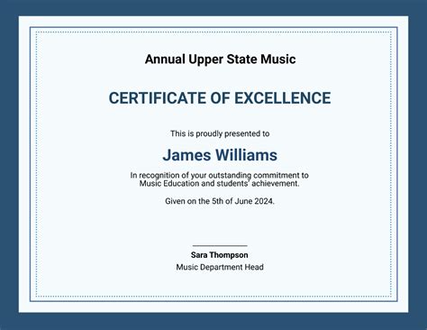 Free Music Certificate Template To Edit Online