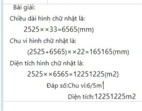 Môn Toán Lớp 4 mot hinh chu nhat co chieu rong la 25 m biet chieu dai