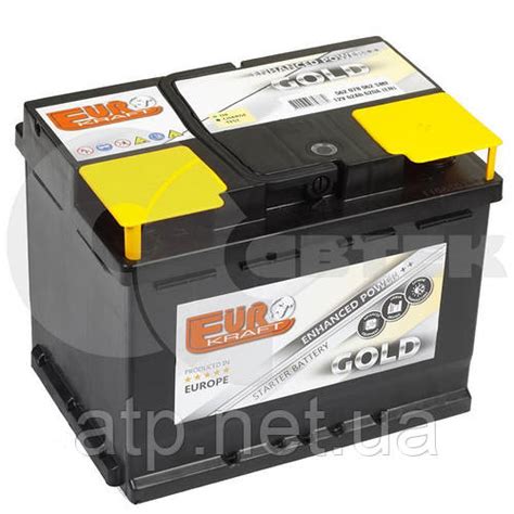 Купити Акумулятор стартерний 62Ah 6СТ-62 EUROKRAFT GOLD (-/+) EN600 ...
