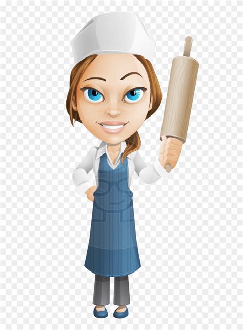 Vector Chef Woman Character Chef Hd Png Download 539x1061 3282867