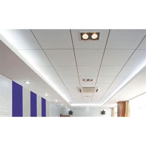 Fibre White Armstrong Fiber False Ceiling Tile Thickness 8 Mm 600 X