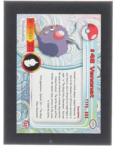 Venonat Topps Pokemon Tv Animation Series Pristine Auction