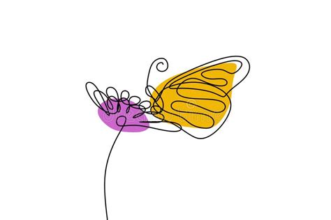 Mariposa Simple Decorativa Dibujo Lineal Continuo Dise O Minimalista