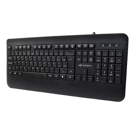 Teclado USB Multimídia C3Tech Preto KB M100BK Lognet Informática