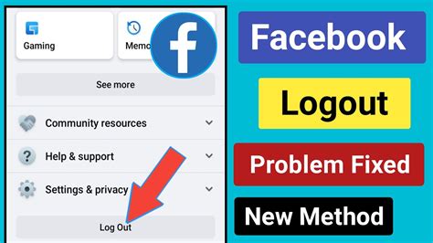 Facebook Account Logout Problemhow To Fix Facebook Account Logout