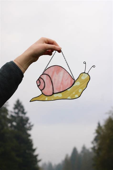 Stained Glass Snail Digital Pdf Pattern Outline Etsy Uk