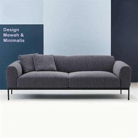 Sofa Modern Minimalis Seater Kursi Santai Hoka Coral Sl Black