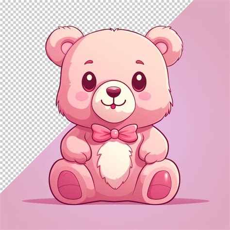 Ours En Peluche Mignon Isolé Avec Fond Transparent PSD Premium