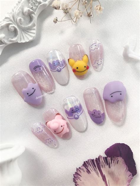 Ditto Party Glow In The Dark Press On Nails Gel Nails Nail Art Fake Nails Designs