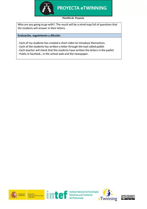 Plantilla Proyecto E Twinning Pdf