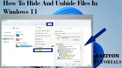 How To Hide And Unhide Important Files In Windows 11 YouTube