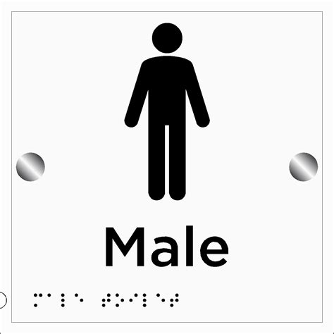 Male Toilet sign | Braille Signs