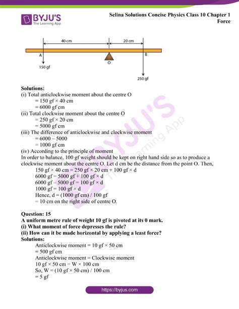 Selina Solutions Concise Physics Class 10 Chapter 1 Force Free Pdf 2022