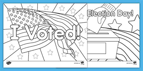 Election Day Coloring Sheets Professor Feito Twinkl