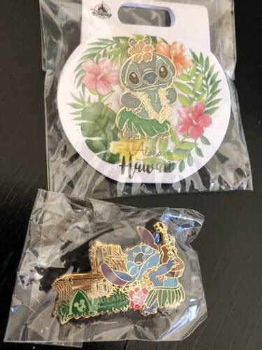 Disneystore Stitch Aloha Hawaii Pin Badge Pins Disney Store Aulani Ebay