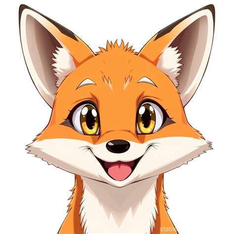 Bright Eyed Anime Fox Close Up Stable Diffusion Online